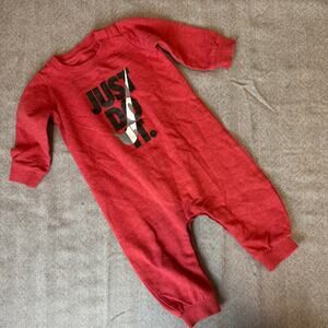 Nike Romper Sweatsuit Outfit One Piece Just Do It Swoosh Logo Baby Boy 6 Months